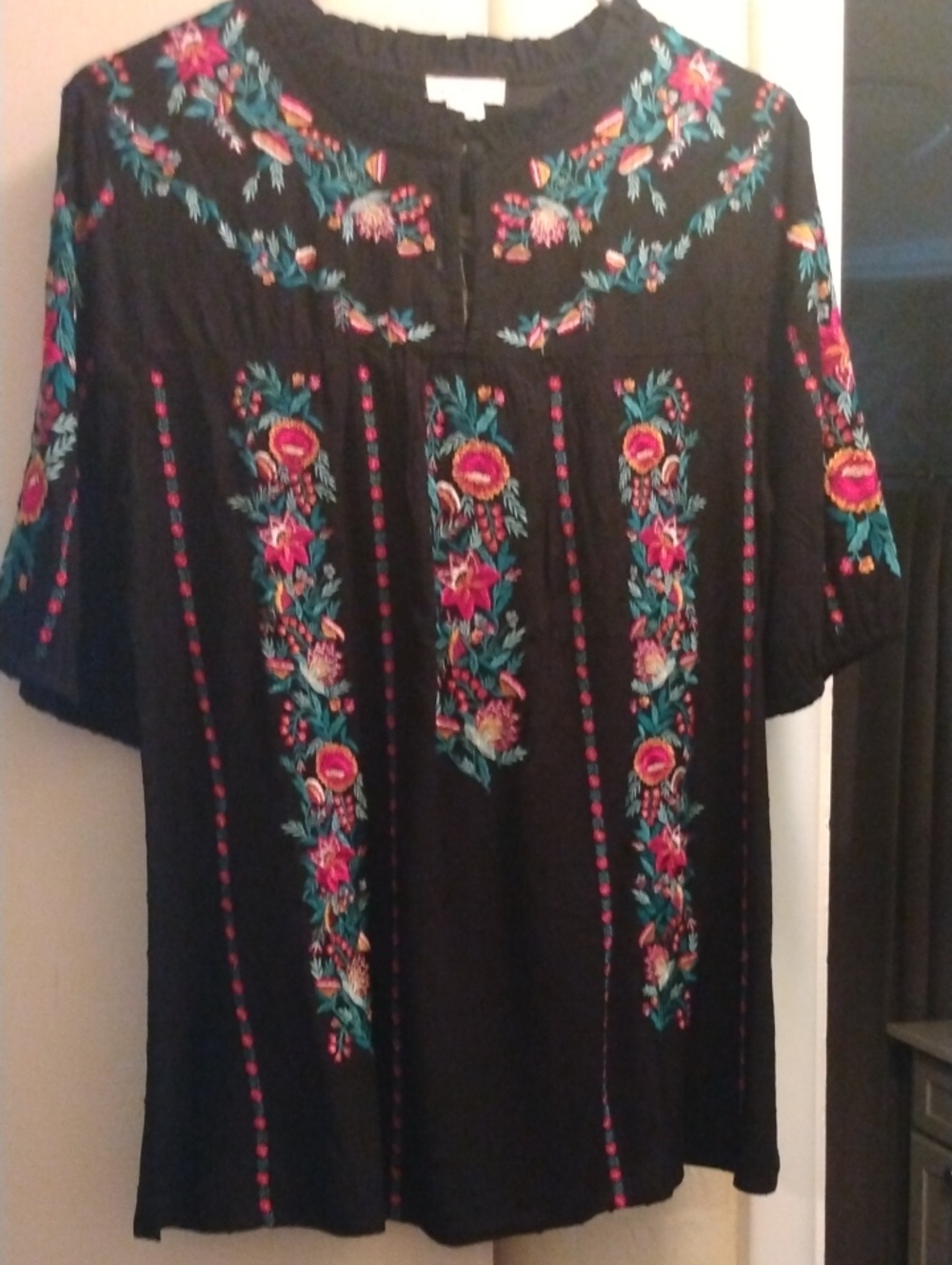 Festive Colorful Embroidered Top